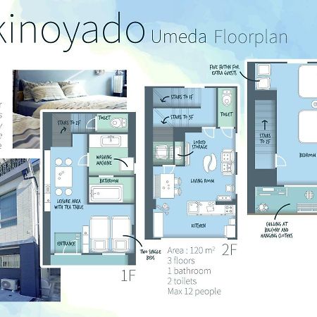 Yukinoyado Umeda Apartment Осака Екстериор снимка